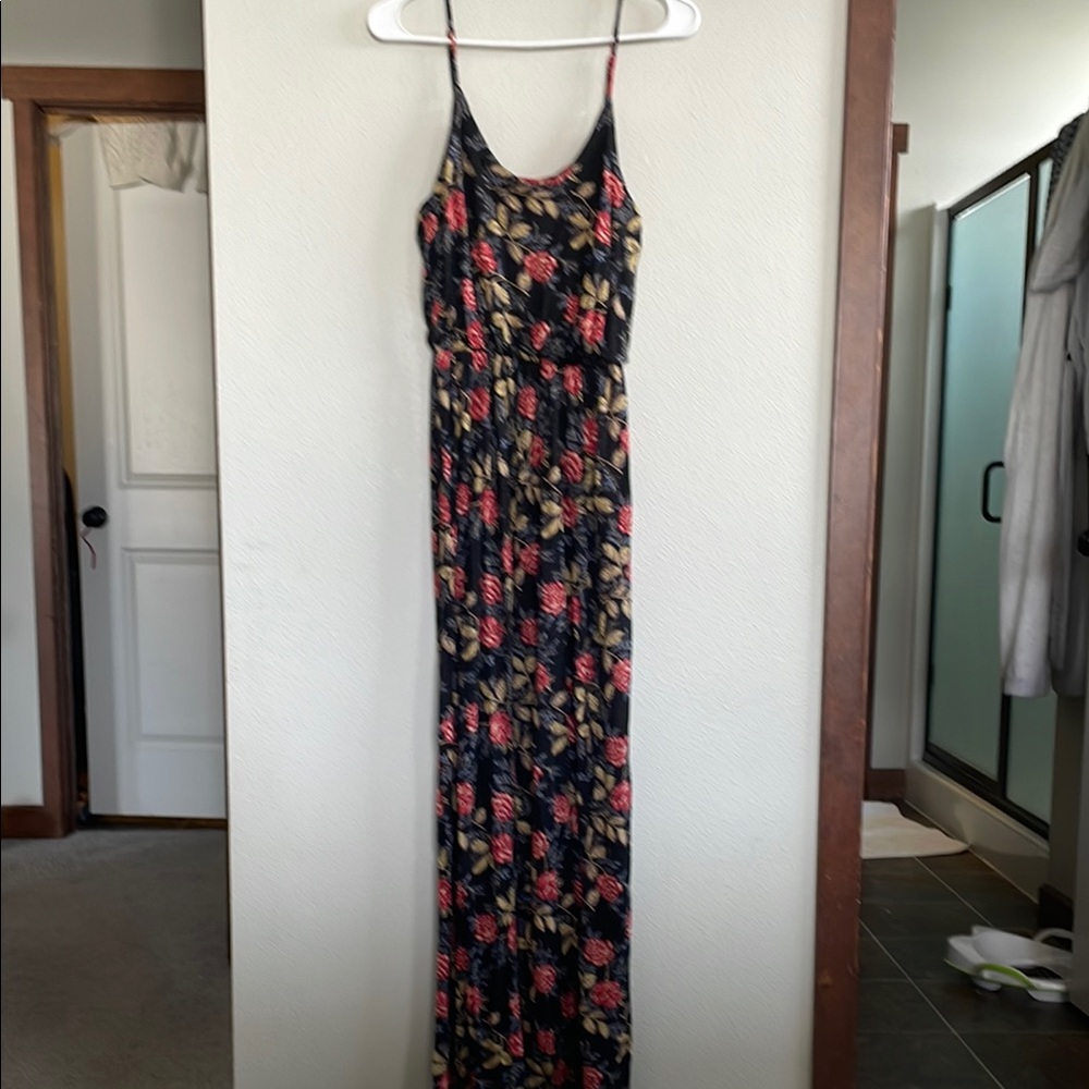 Floral Black Maxi Dress